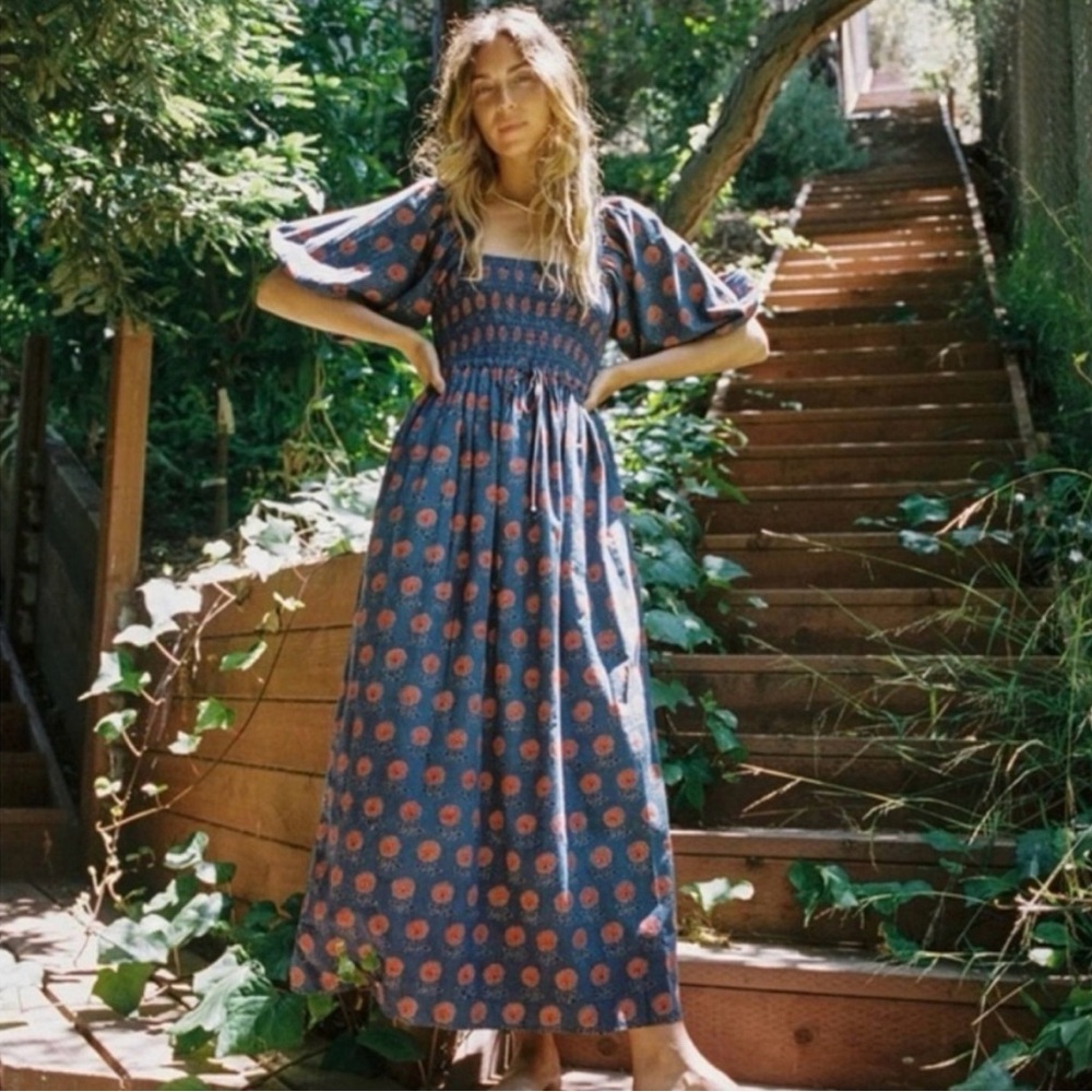 Christy Dawn Katrina Dress Indigo Sunflower